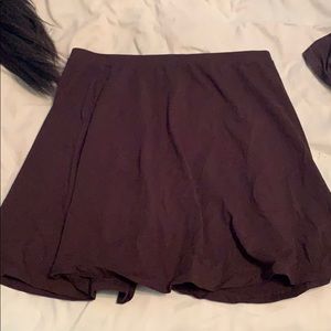 High waisted black skirt